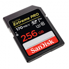 闪迪（SanDisk）256GB SD存储卡 U3 C10 V30 4K至尊超极速版数码相机内存卡 读速170MB/s 写速90MB/s 